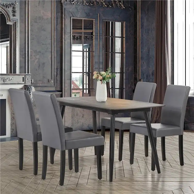 Yaheetech Lot de 4 chaises de salle à manger à dossier haut pour la maison