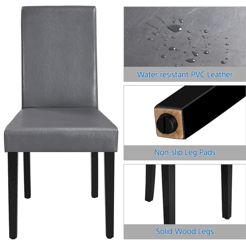 Yaheetech Lot de 4 chaises de salle à manger à dossier haut pour la maison