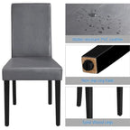 Yaheetech Lot de 4 chaises de salle à manger à dossier haut pour la maison