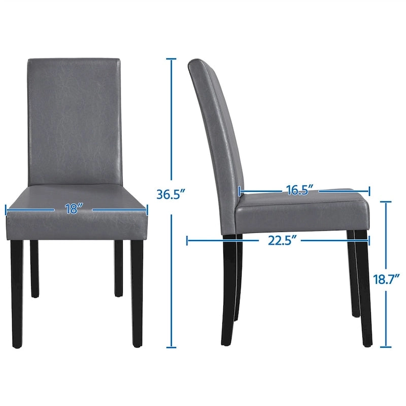 Yaheetech Lot de 4 chaises de salle à manger à dossier haut pour la maison