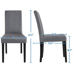 Yaheetech Lot de 4 chaises de salle à manger à dossier haut pour la maison