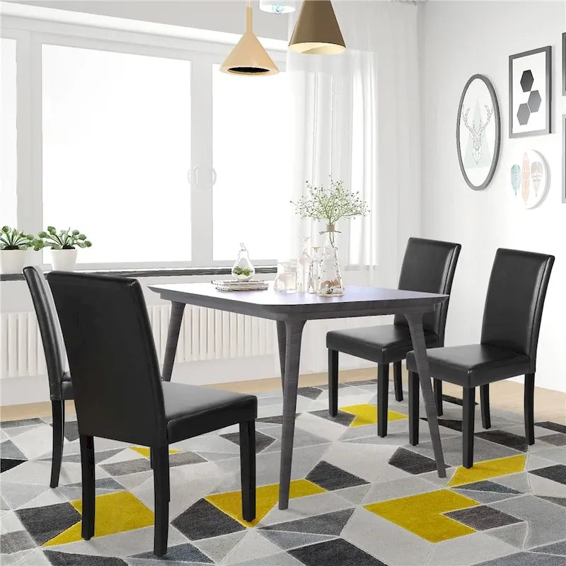 Yaheetech Lot de 4 chaises de salle à manger à dossier haut pour la maison