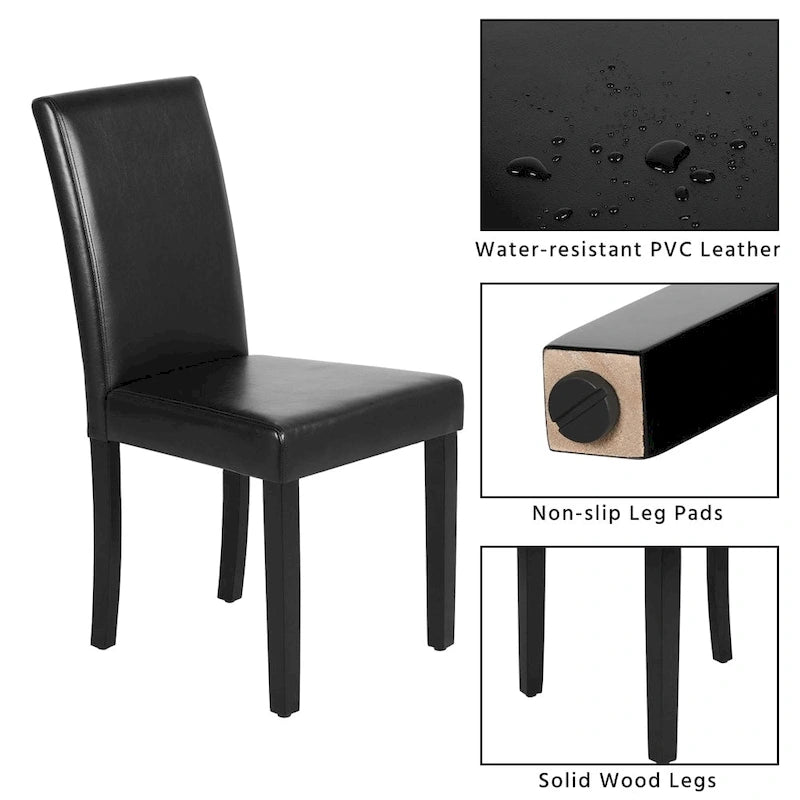 Yaheetech Lot de 4 chaises de salle à manger à dossier haut pour la maison