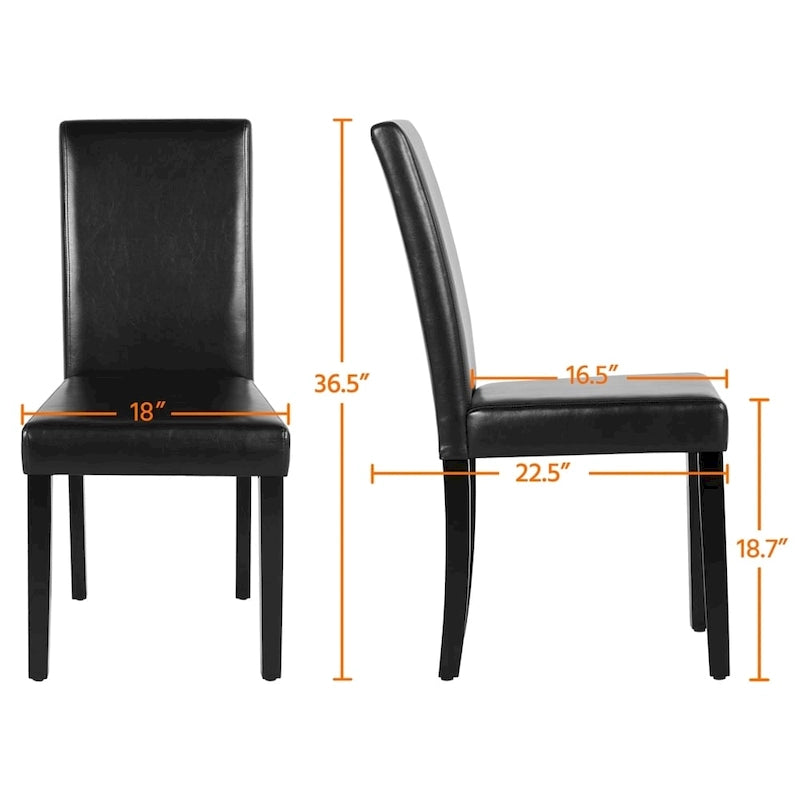 Yaheetech Lot de 4 chaises de salle à manger à dossier haut pour la maison