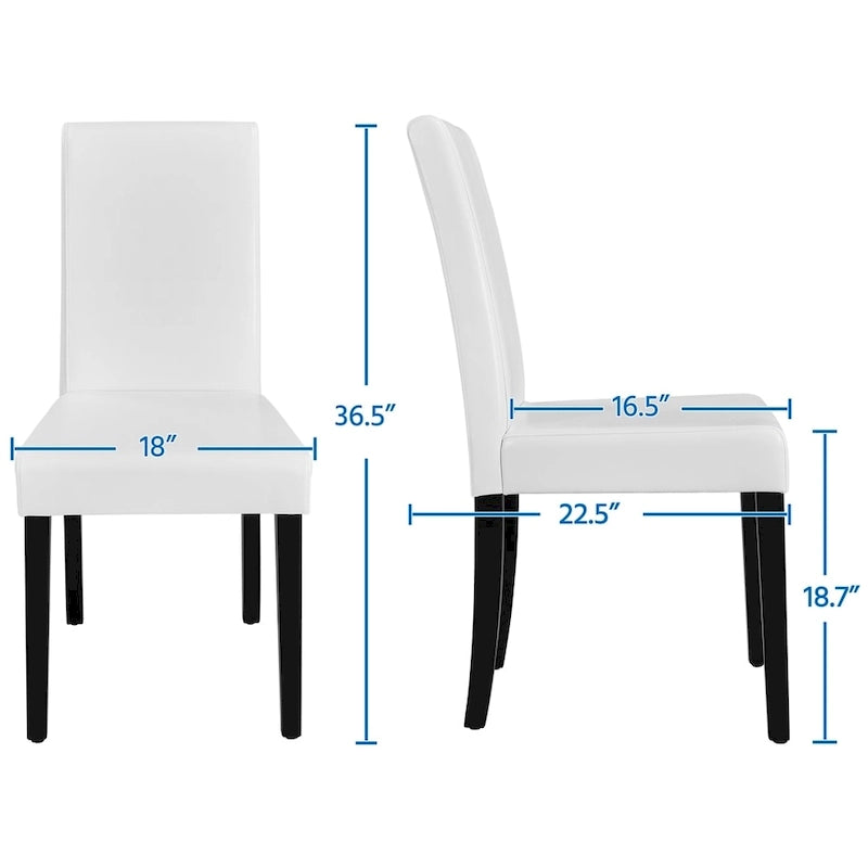 Yaheetech Lot de 4 chaises de salle à manger à dossier haut pour la maison