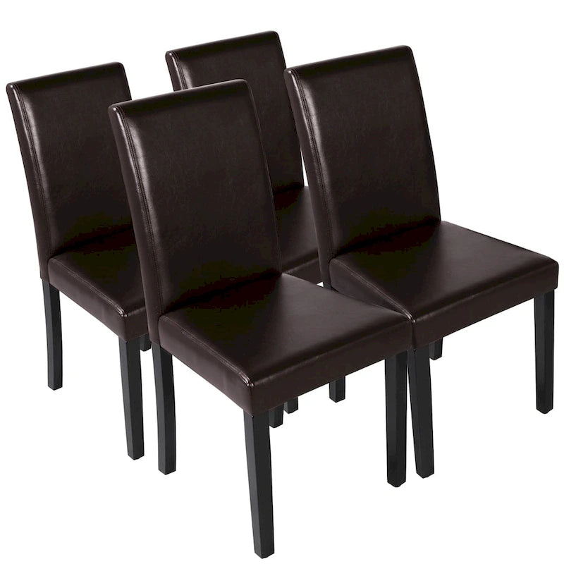 Yaheetech Lot de 4 chaises de salle à manger à dossier haut pour la maison