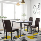 Yaheetech Lot de 4 chaises de salle à manger à dossier haut pour la maison