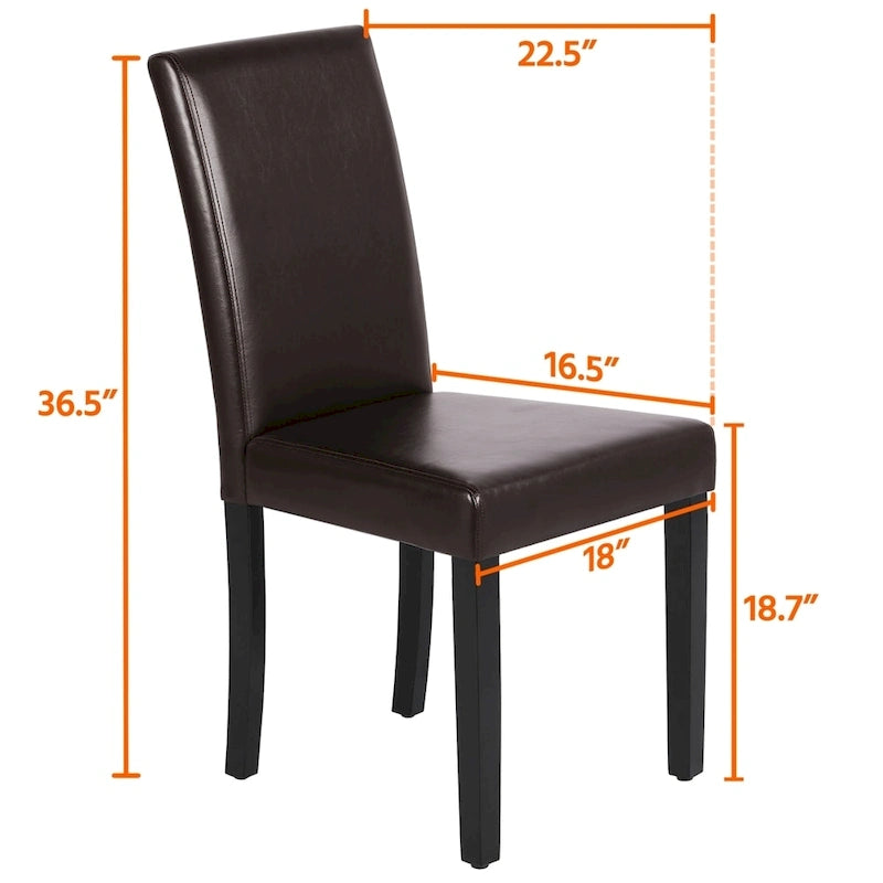 Yaheetech Lot de 4 chaises de salle à manger à dossier haut pour la maison