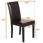 Yaheetech Lot de 4 chaises de salle à manger à dossier haut pour la maison