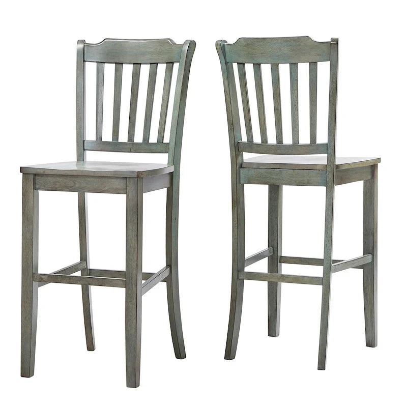 Chaises de bar Eleanor à dossier à lattes (lot de 2) par iNSPIRE Q Classic