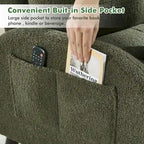 Fauteuil lounge HOMYKA avec dossier réglable et pouf de rangement