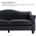 Canapé classique Sandra 81,5 en cuir véritable avec pieds en bois massif par HULALA HOME