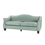 Canapé classique Sandra 81,5 en cuir véritable avec pieds en bois massif par HULALA HOME