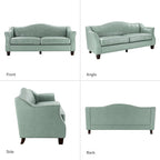 Canapé classique Sandra 81,5 en cuir véritable avec pieds en bois massif par HULALA HOME