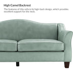Canapé classique Sandra 81,5 en cuir véritable avec pieds en bois massif par HULALA HOME