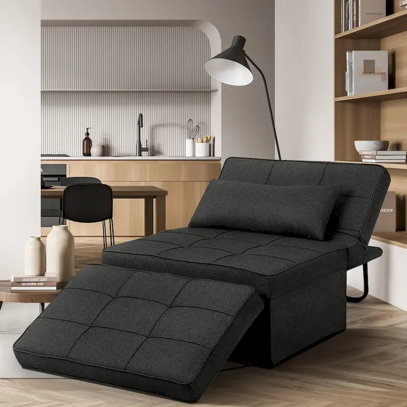 Canapé-lit convertible, fauteuil, pouf pliant, fauteuils inclinables pour salon