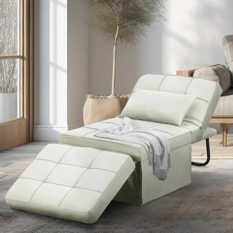Canapé-lit convertible, fauteuil, pouf pliant, fauteuils inclinables pour salon