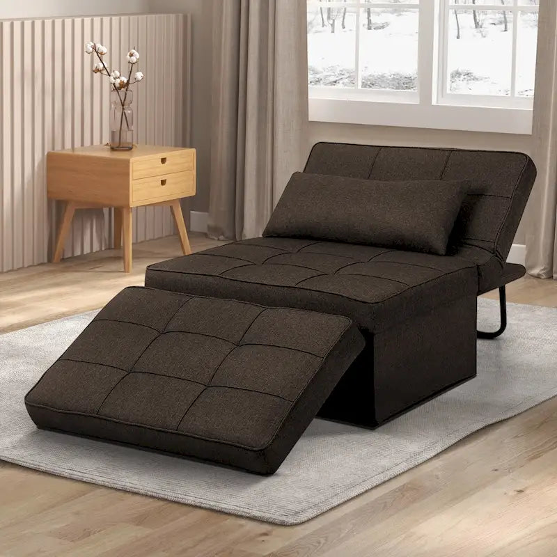 Canapé-lit convertible, fauteuil, pouf pliant, fauteuils inclinables pour salon