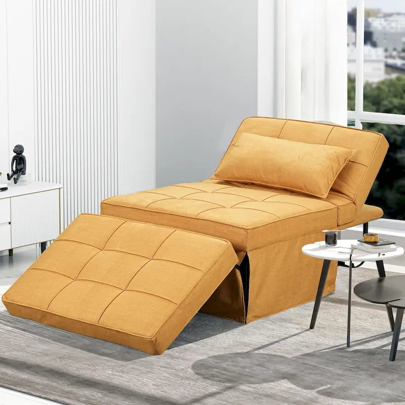 Canapé-lit convertible, fauteuil, pouf pliant, fauteuils inclinables pour salon