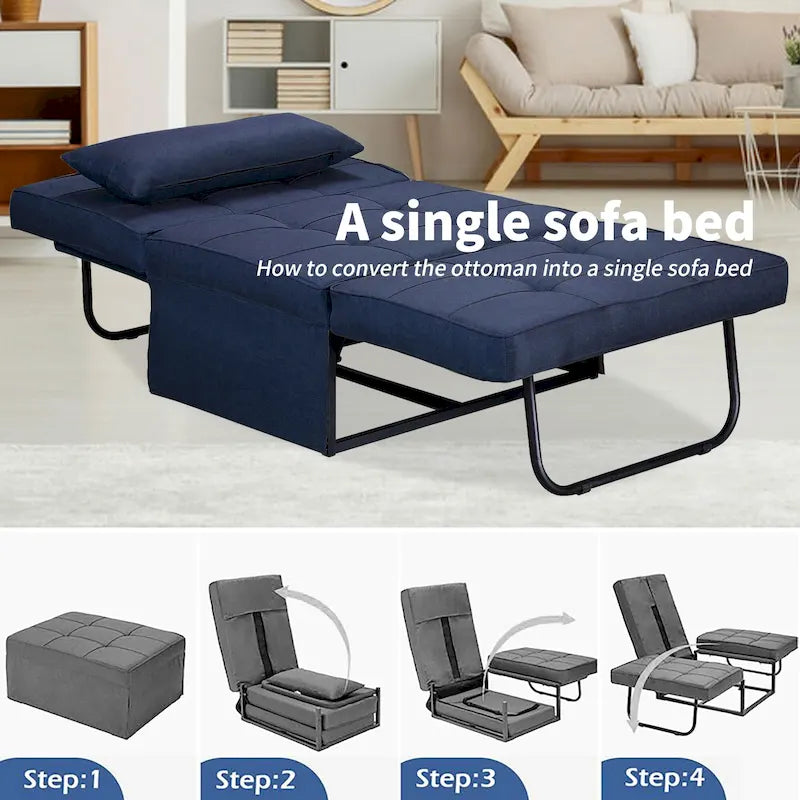 Canapé-lit convertible, fauteuil, pouf pliant, fauteuils inclinables pour salon