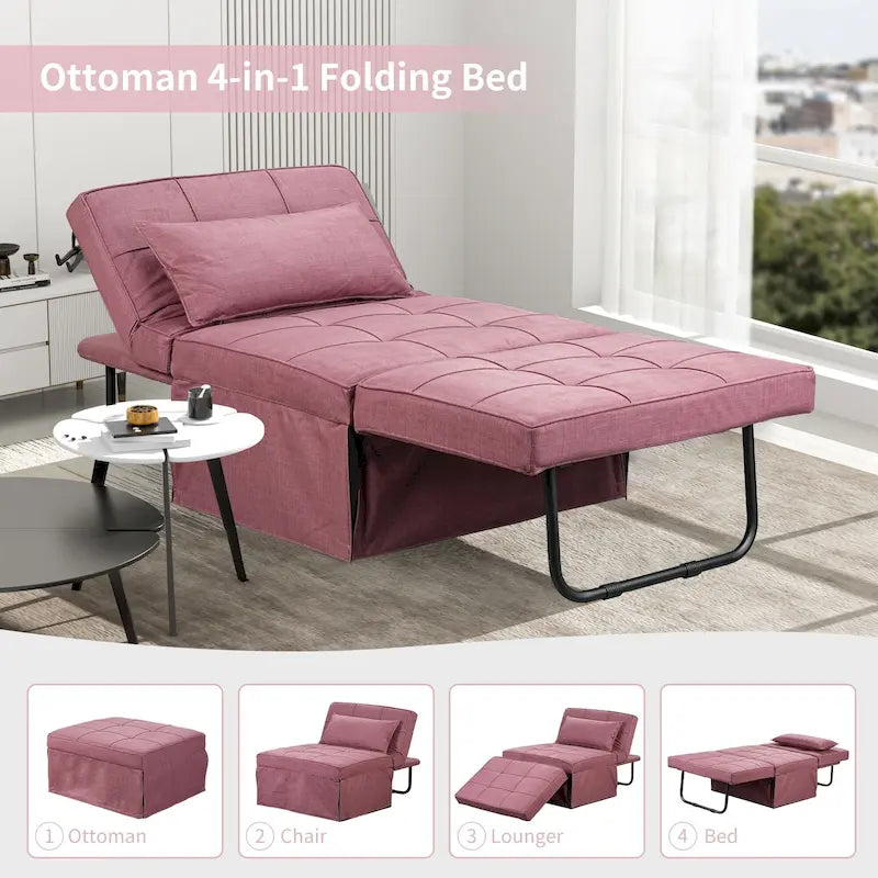 Canapé-lit convertible, fauteuil, pouf pliant, fauteuils inclinables pour salon