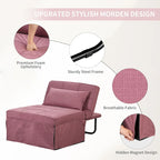 Canapé-lit convertible, fauteuil, pouf pliant, fauteuils inclinables pour salon