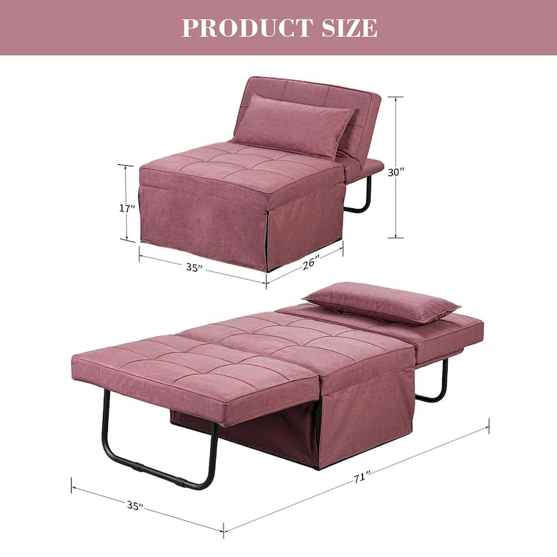 Canapé-lit convertible, fauteuil, pouf pliant, fauteuils inclinables pour salon