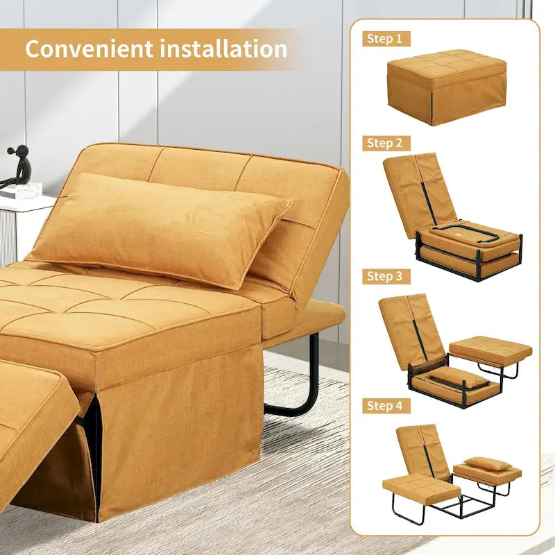 Canapé-lit convertible, fauteuil, pouf pliant, fauteuils inclinables pour salon