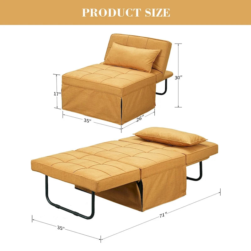 Canapé-lit convertible, fauteuil, pouf pliant, fauteuils inclinables pour salon