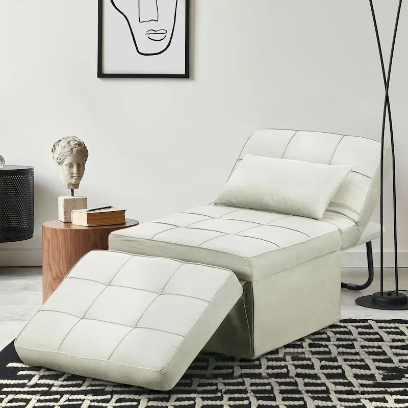 Canapé-lit convertible, fauteuil, pouf pliant, fauteuils inclinables pour salon