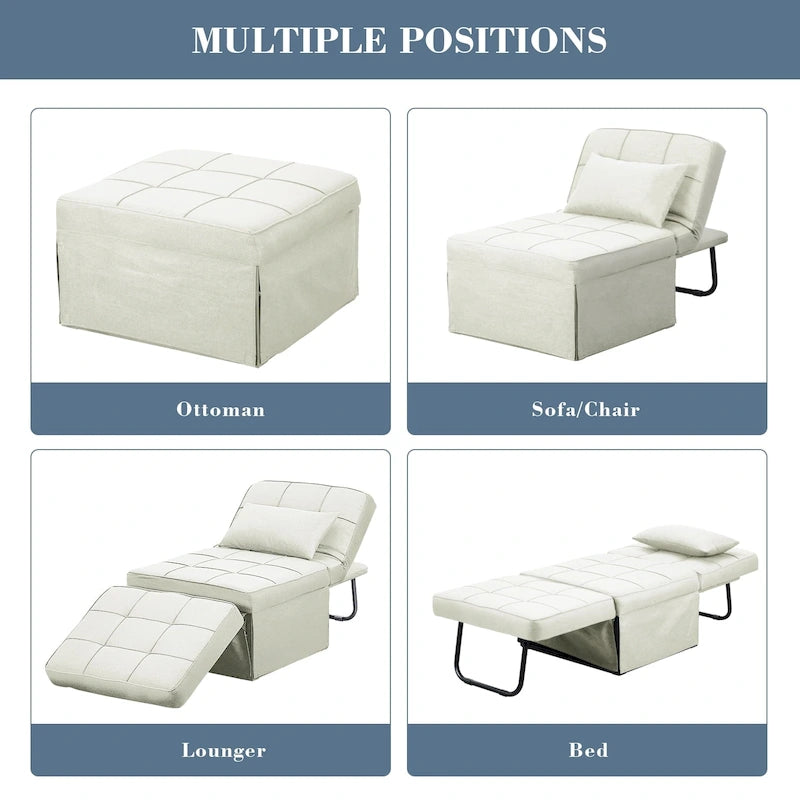 Canapé-lit convertible, fauteuil, pouf pliant, fauteuils inclinables pour salon