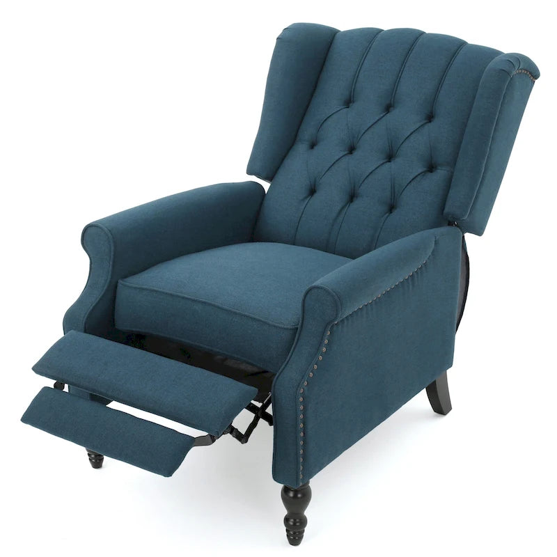 Fauteuil inclinable à oreilles Walter en tissu capitonné par Christopher Knight Home