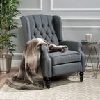 Fauteuil inclinable à oreilles Walter en tissu capitonné par Christopher Knight Home