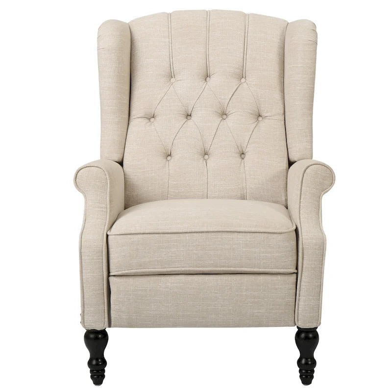 Fauteuil inclinable à oreilles Walter en tissu capitonné par Christopher Knight Home