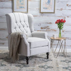 Fauteuil inclinable à oreilles Walter en tissu capitonné par Christopher Knight Home