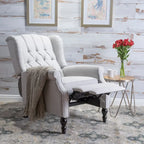 Fauteuil inclinable à oreilles Walter en tissu capitonné par Christopher Knight Home