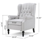 Fauteuil inclinable à oreilles Walter en tissu capitonné par Christopher Knight Home