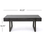 Table basse Abitha en faux bois de Christopher Knight Home - 110 cm (L) x 60 cm (l) x 42,5 cm (H)