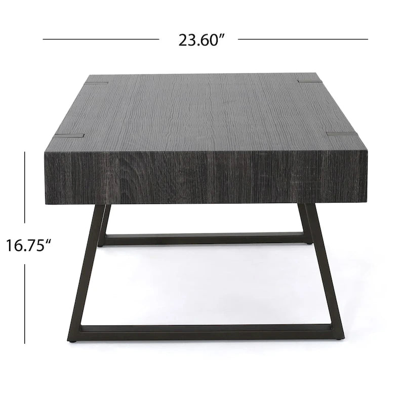 Table basse Abitha en faux bois de Christopher Knight Home - 110 cm (L) x 60 cm (l) x 42,5 cm (H)