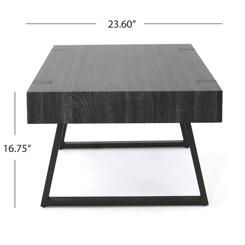 Table basse Abitha en faux bois de Christopher Knight Home - 110 cm (L) x 60 cm (l) x 42,5 cm (H)