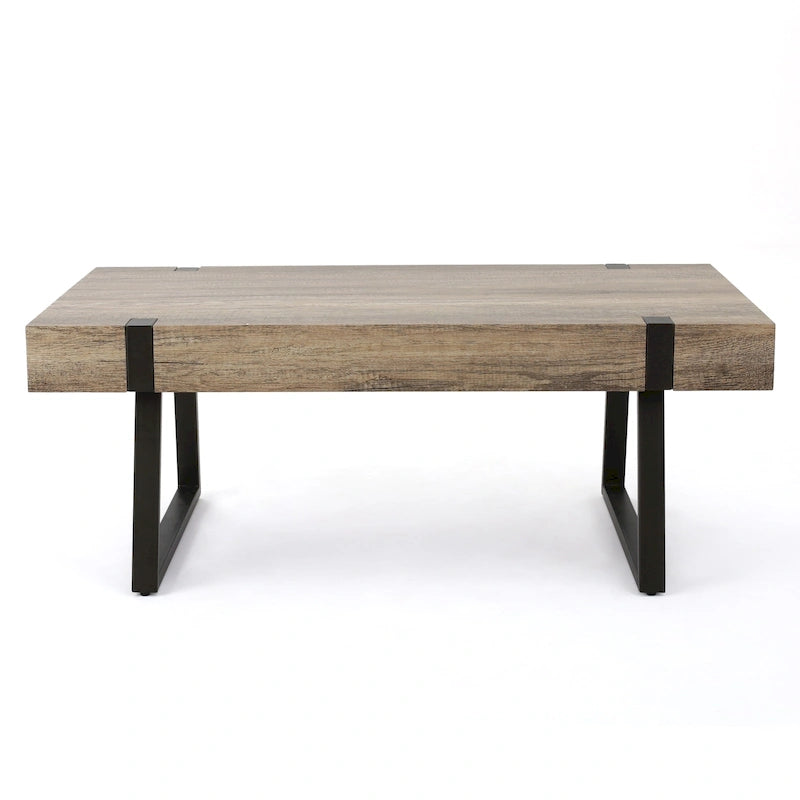 Table basse Abitha en faux bois de Christopher Knight Home - 110 cm (L) x 60 cm (l) x 42,5 cm (H)