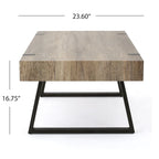 Table basse Abitha en faux bois de Christopher Knight Home - 110 cm (L) x 60 cm (l) x 42,5 cm (H)