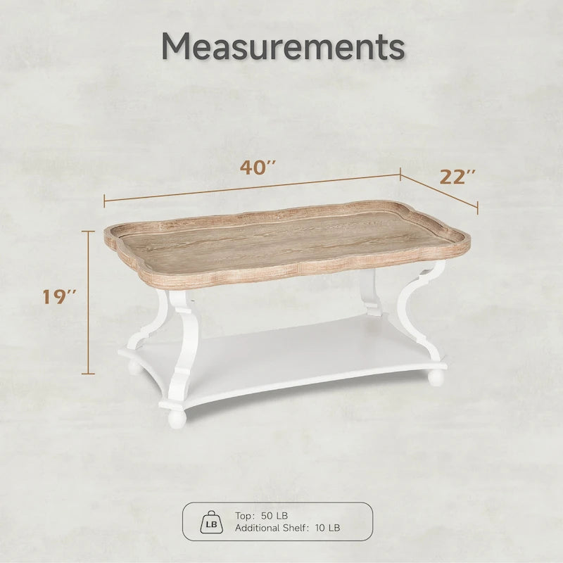 Table basse rustique COZAYH style ferme/cottagecore