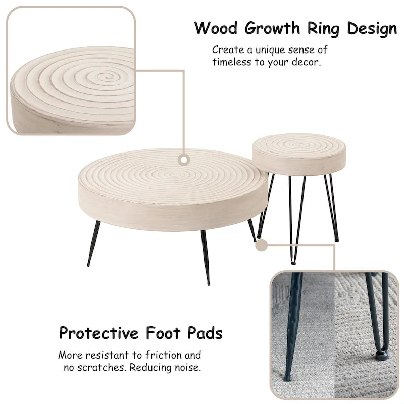Ensemble de table basse 2 pièces COZAYH