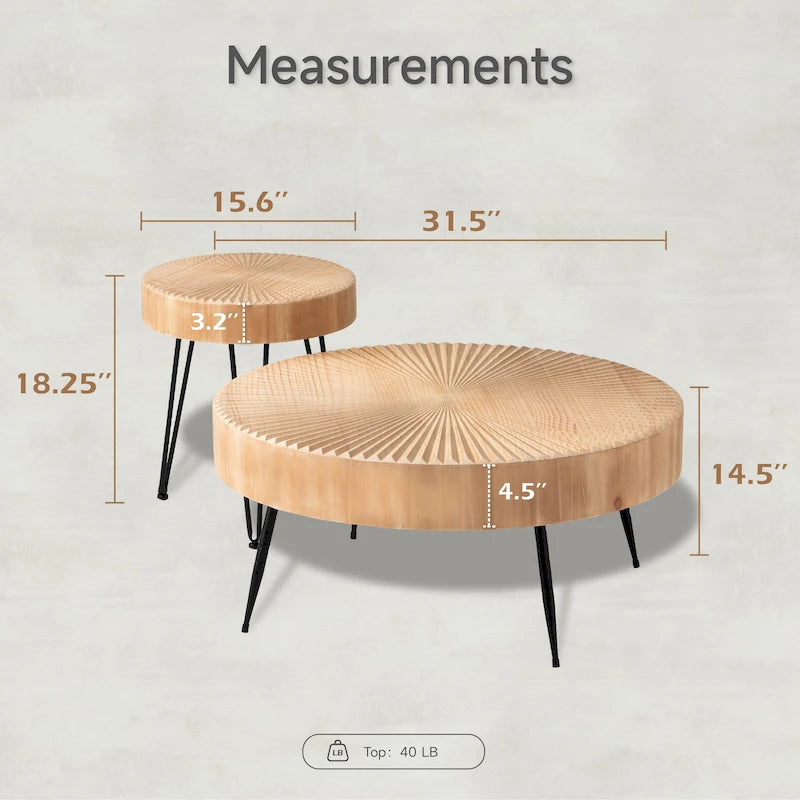 Ensemble de table basse 2 pièces COZAYH