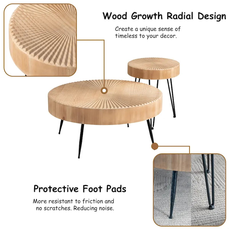Ensemble de table basse 2 pièces COZAYH
