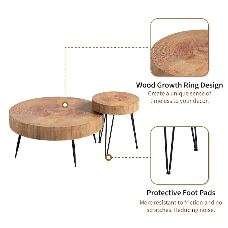 Ensemble de table basse 2 pièces COZAYH