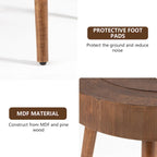 Table basse rustique en bois massif marron, idéale pour le salon