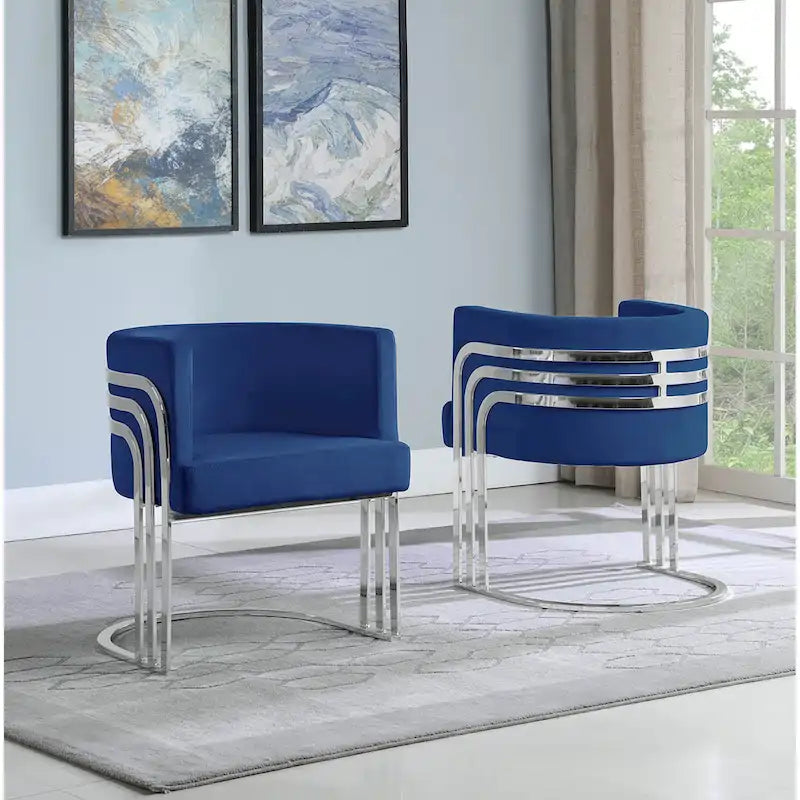 Fauteuils d'appoint de qualité supérieure avec base chromée (à l'unité)