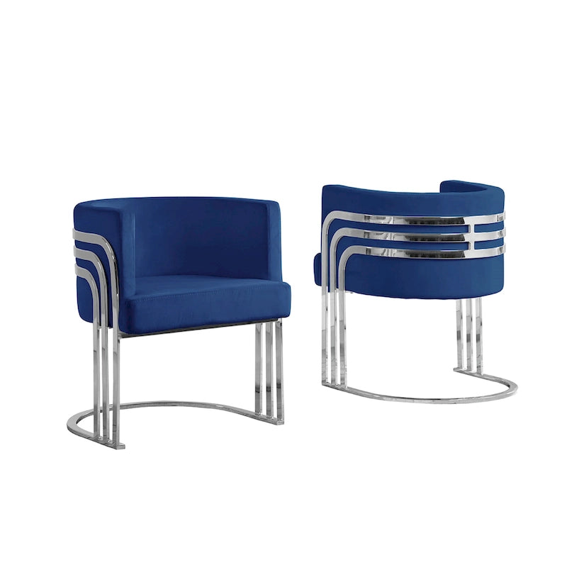 Fauteuils d'appoint de qualité supérieure avec base chromée (à l'unité)